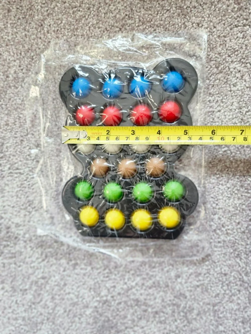 5 Large Bear Shaped Fidget Pop Its